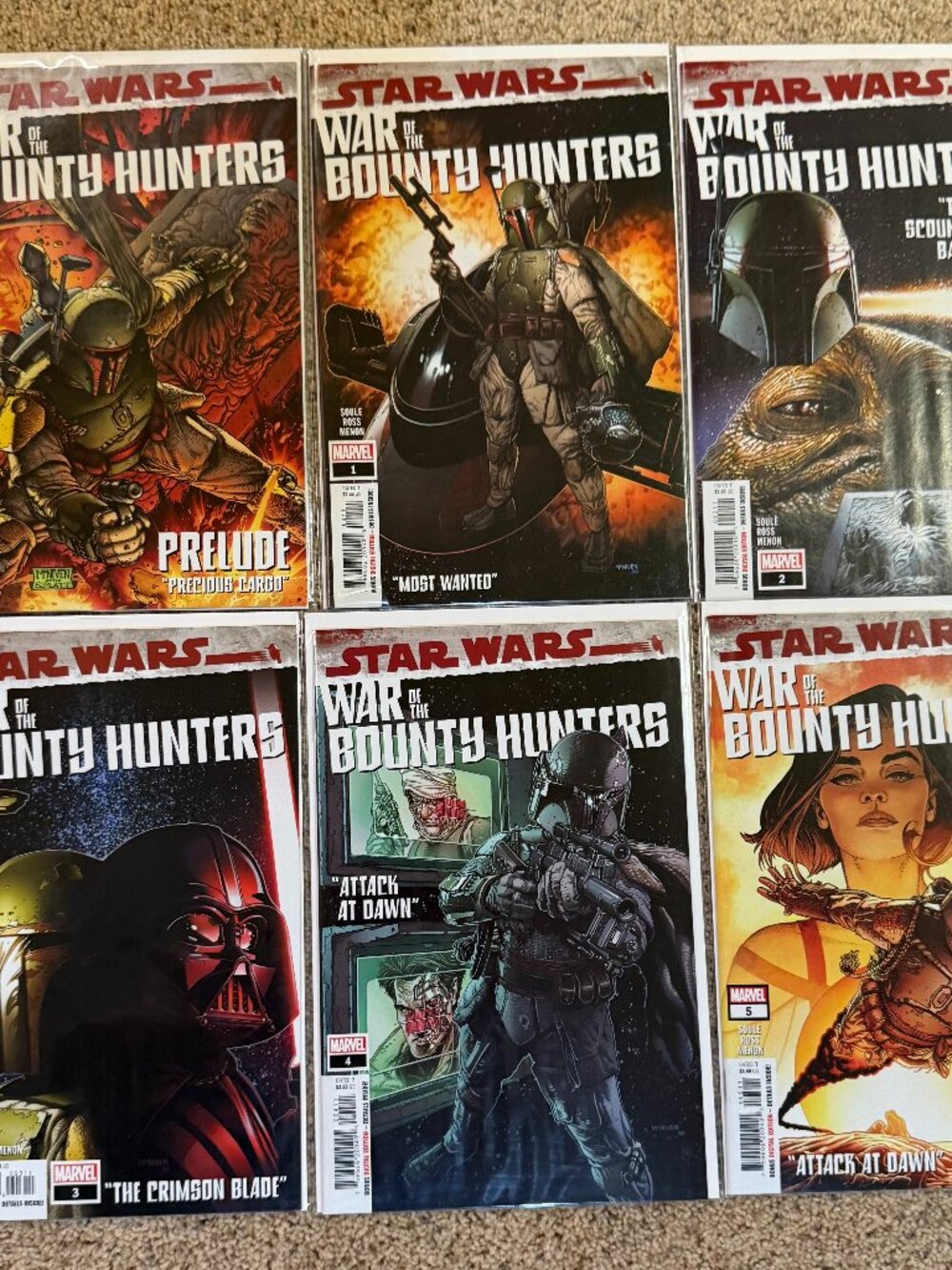 STAR WARS WAR OF THE BOUNTY HUNTERS #Alpha & #1 - 5 (2023) Total Set of 6 Comics